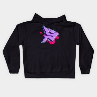 Letter S - Graffiti Street Art Style Kids Hoodie